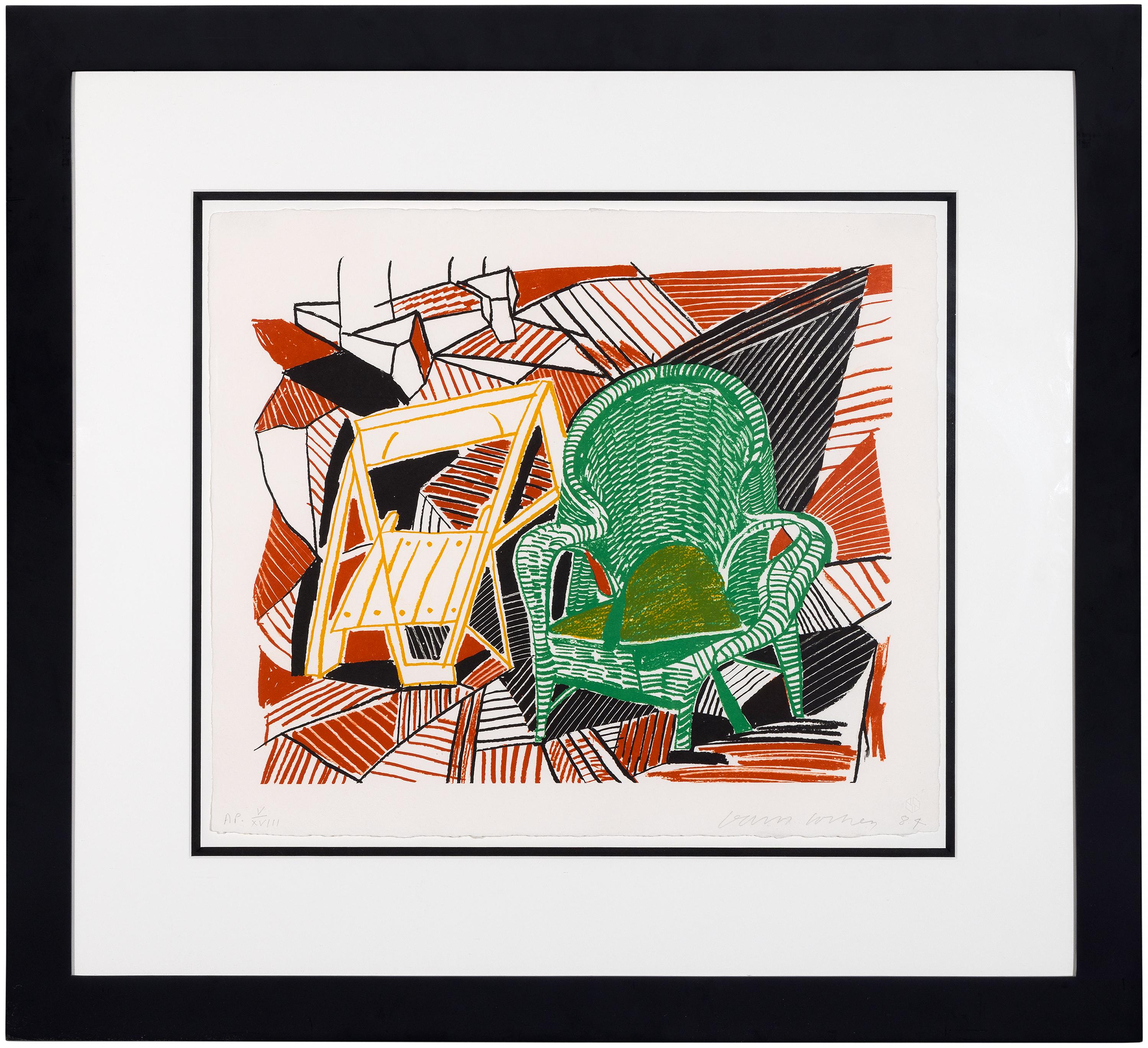 Dos sillas de estudio Pembroke - Print de David Hockney