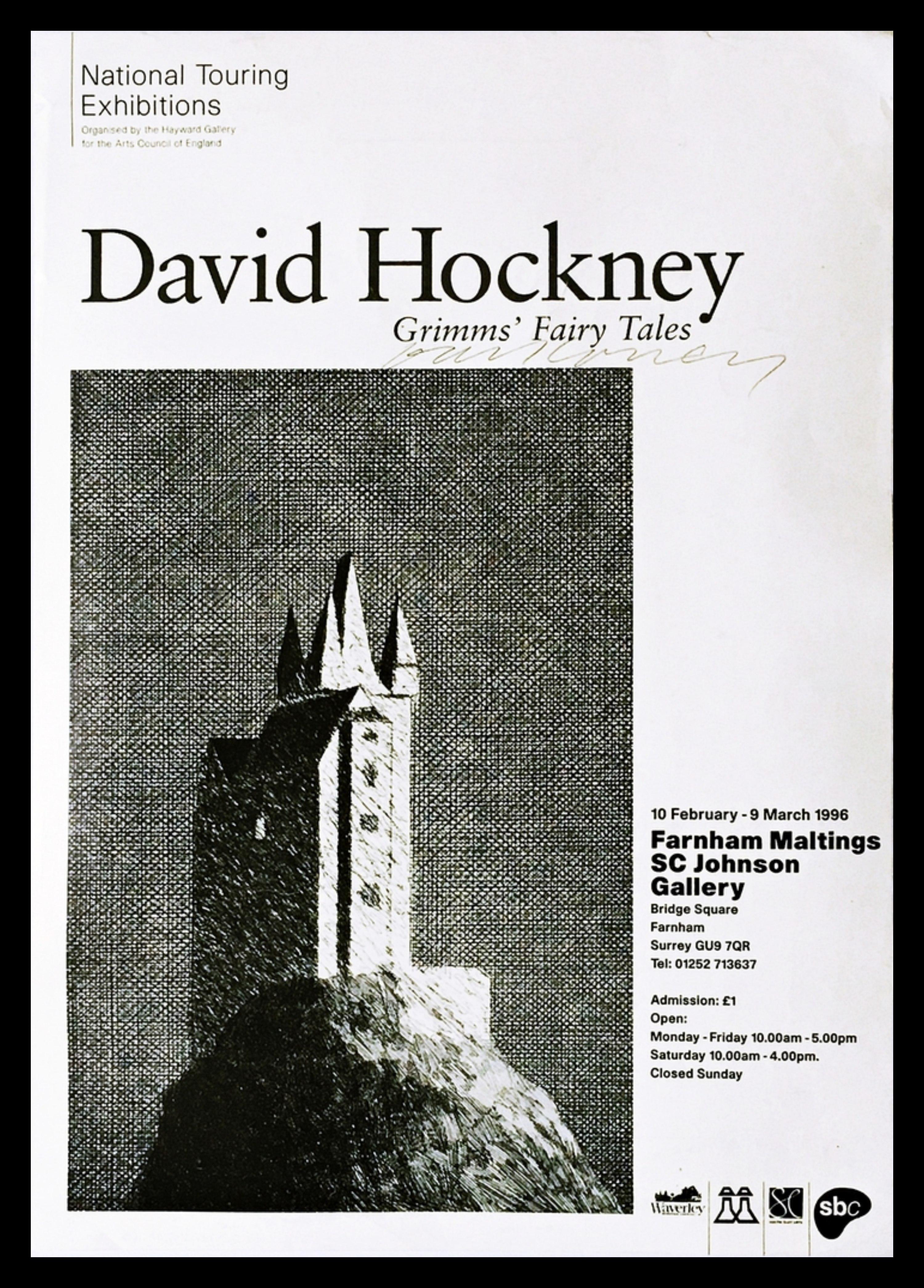 UK exhibition poster of Grimms' Fairy Tales (Hand signed by David Hockney)