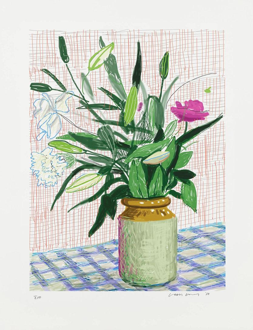 David Hockney Abstract Print - Untitled 516 iPad Drawing from A Bigger Book