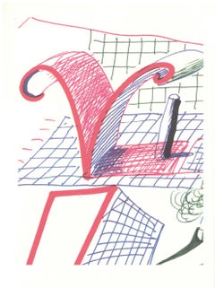 'V' From 'Hockney's Alphabet' By David Hockney