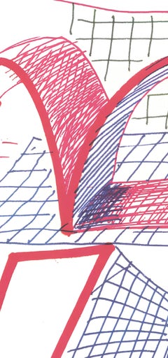 David Hockney, Letter V, from Hockney's Alphabet, 1991