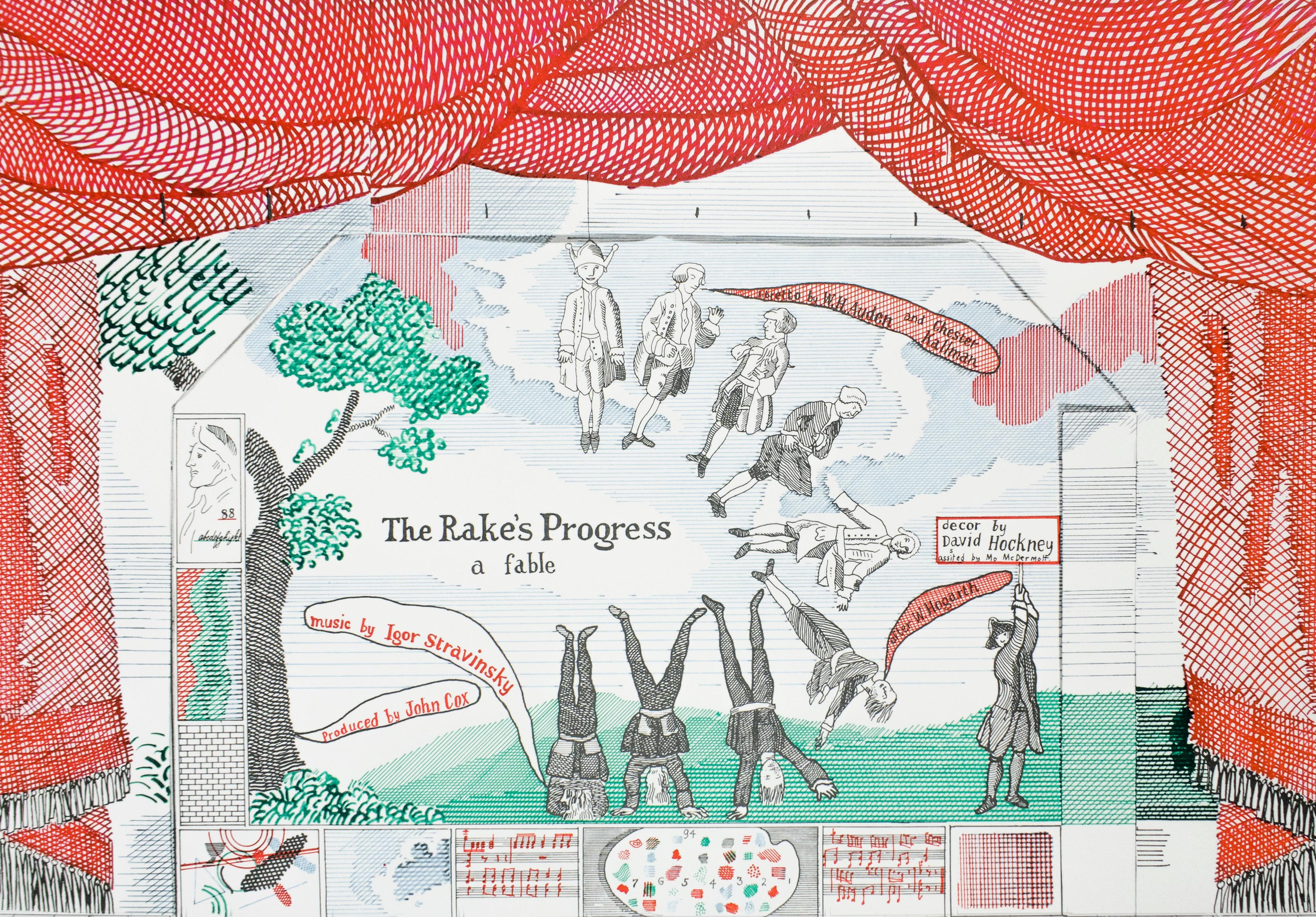Affiche vintage de l'exposition David Hockney, Musée d'Ashmolean, 1981 en vente 1