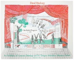 Retro David Hockney Exhibition Poster Ashmolean Museum 1981