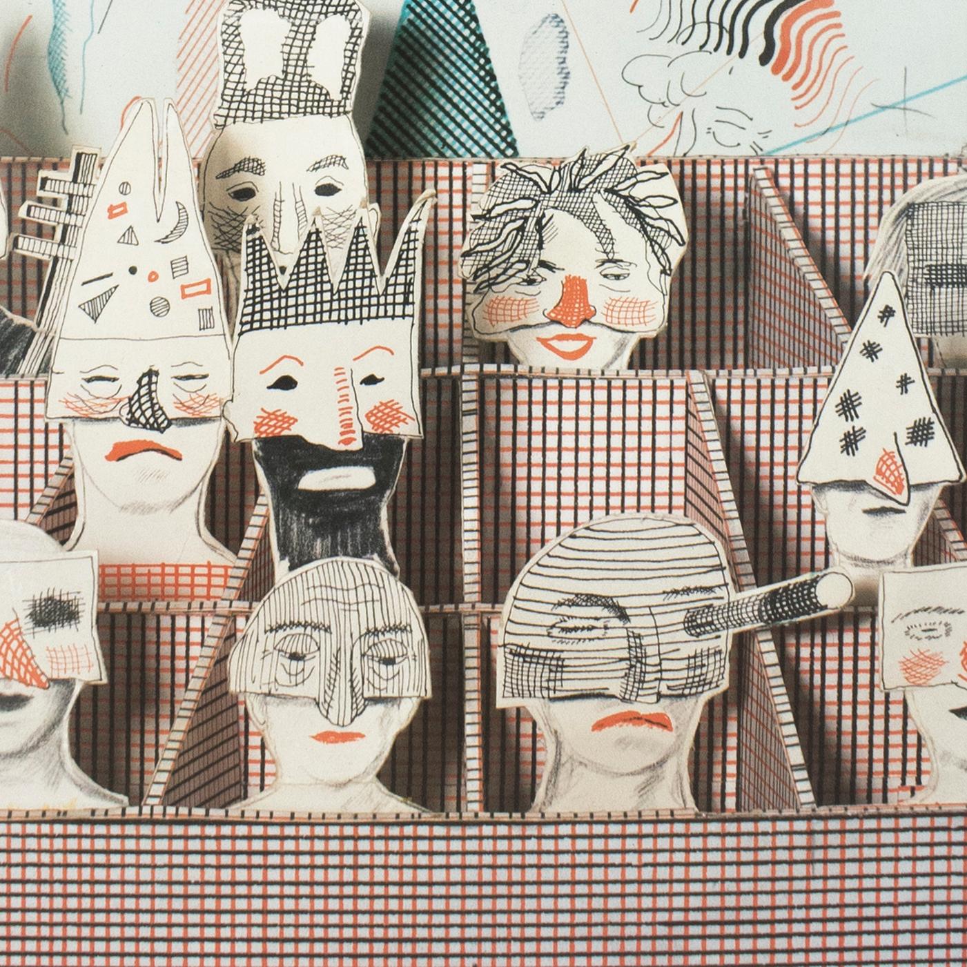 Vintage-Poster von David Hockney, San Francisco Opera 1982, skurrile Farbzeichnungen im Angebot 1