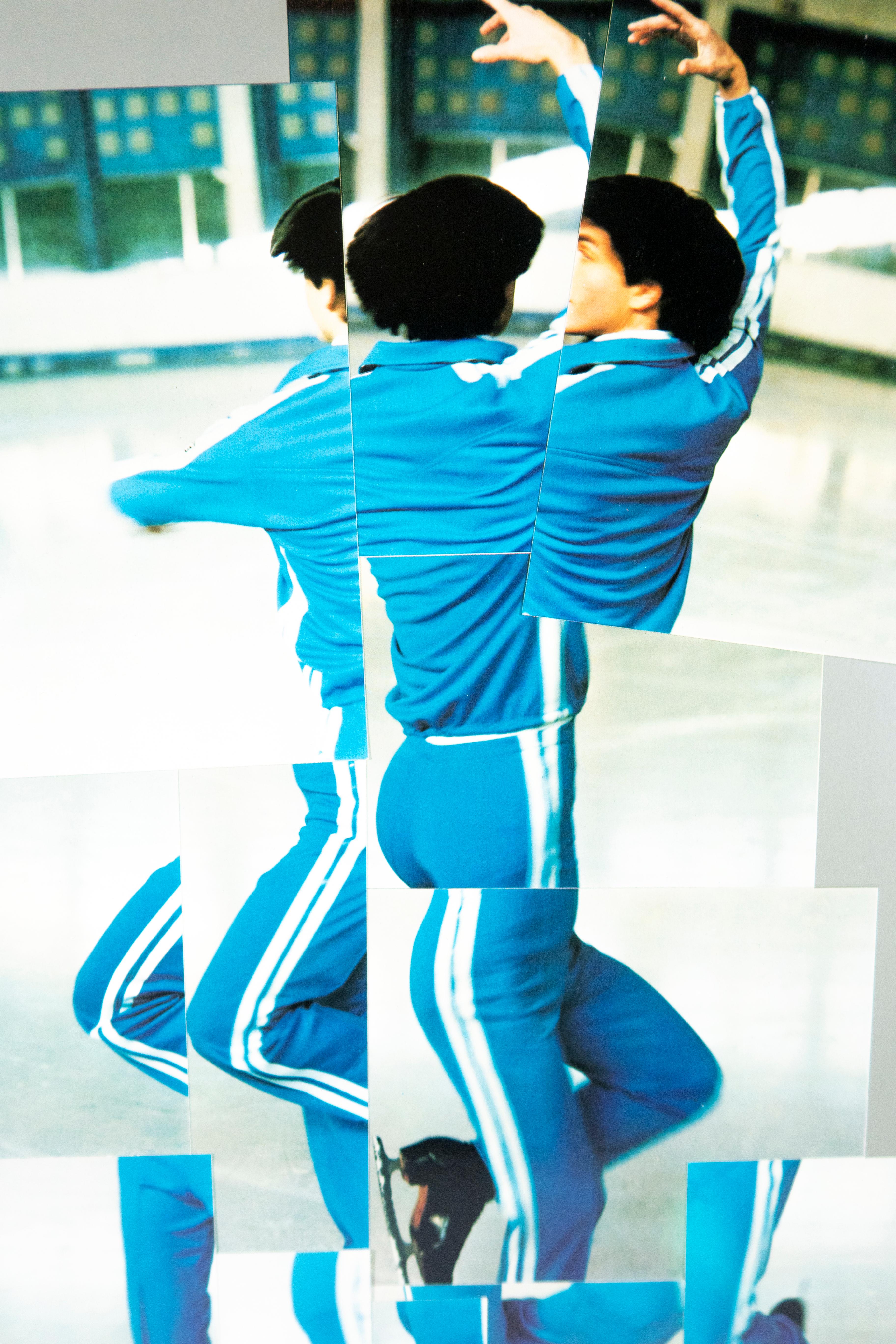 Affiche vintage de David Hockney représentant les Jeux olympiques d'hiver XIV, 1984, The Skater en vente 1