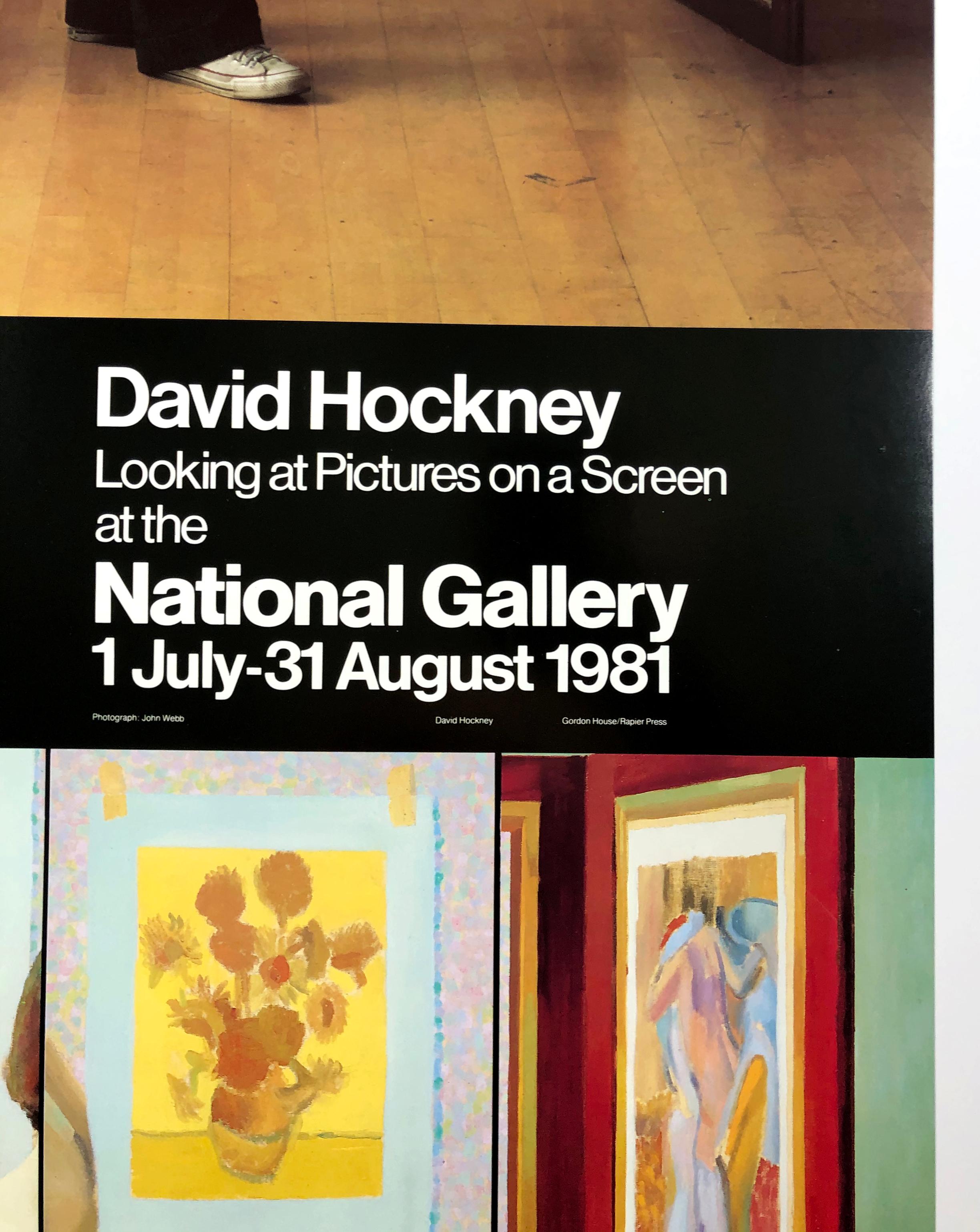 Original Vintage-Plakat Hockney National Gallery (Das Auge des Künstlers)  – Print von David Hockney