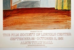 Vintage Hockney poster New York Film Festival Lincoln Center french landscape
