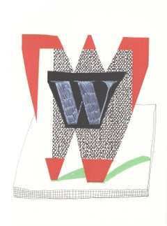 W" Del "Alfabeto de Hockney" Por David Hockney