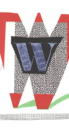 David Hockney, Letter W, from Hockney's Alphabet, 1991