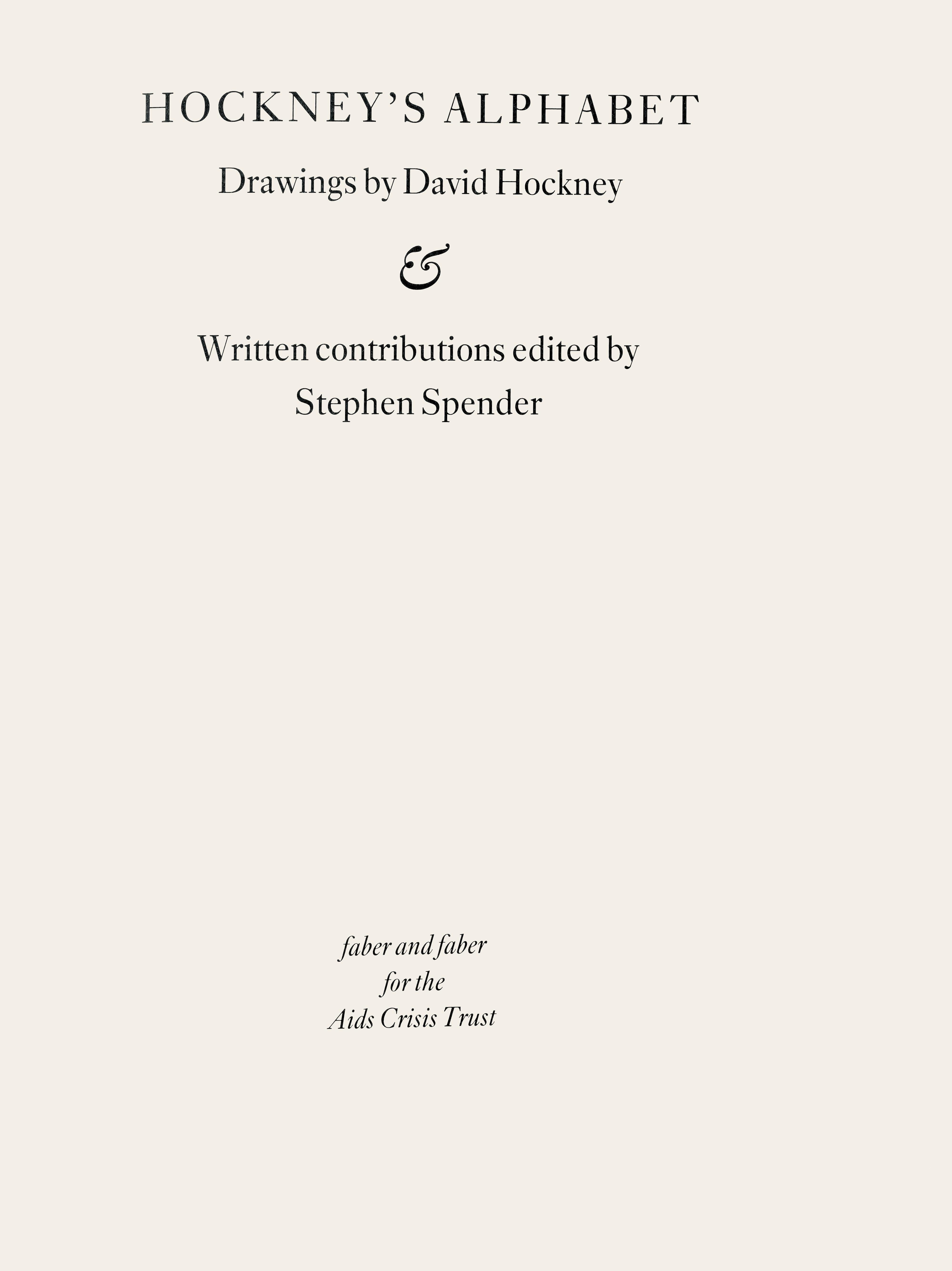 W, Alfabeto de Hockney, David Hockney en venta 5