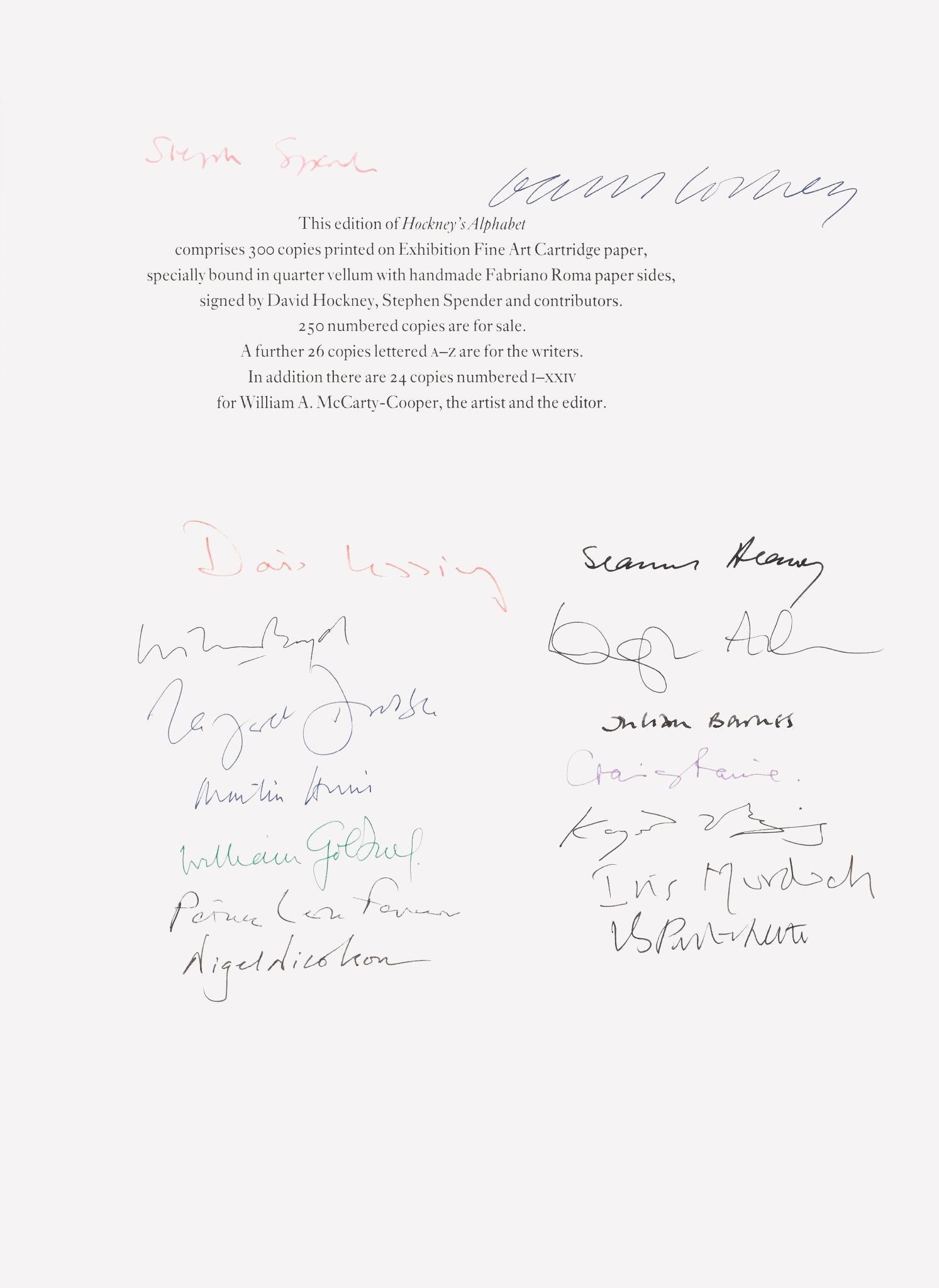 W, Alfabeto de Hockney, David Hockney en venta 6