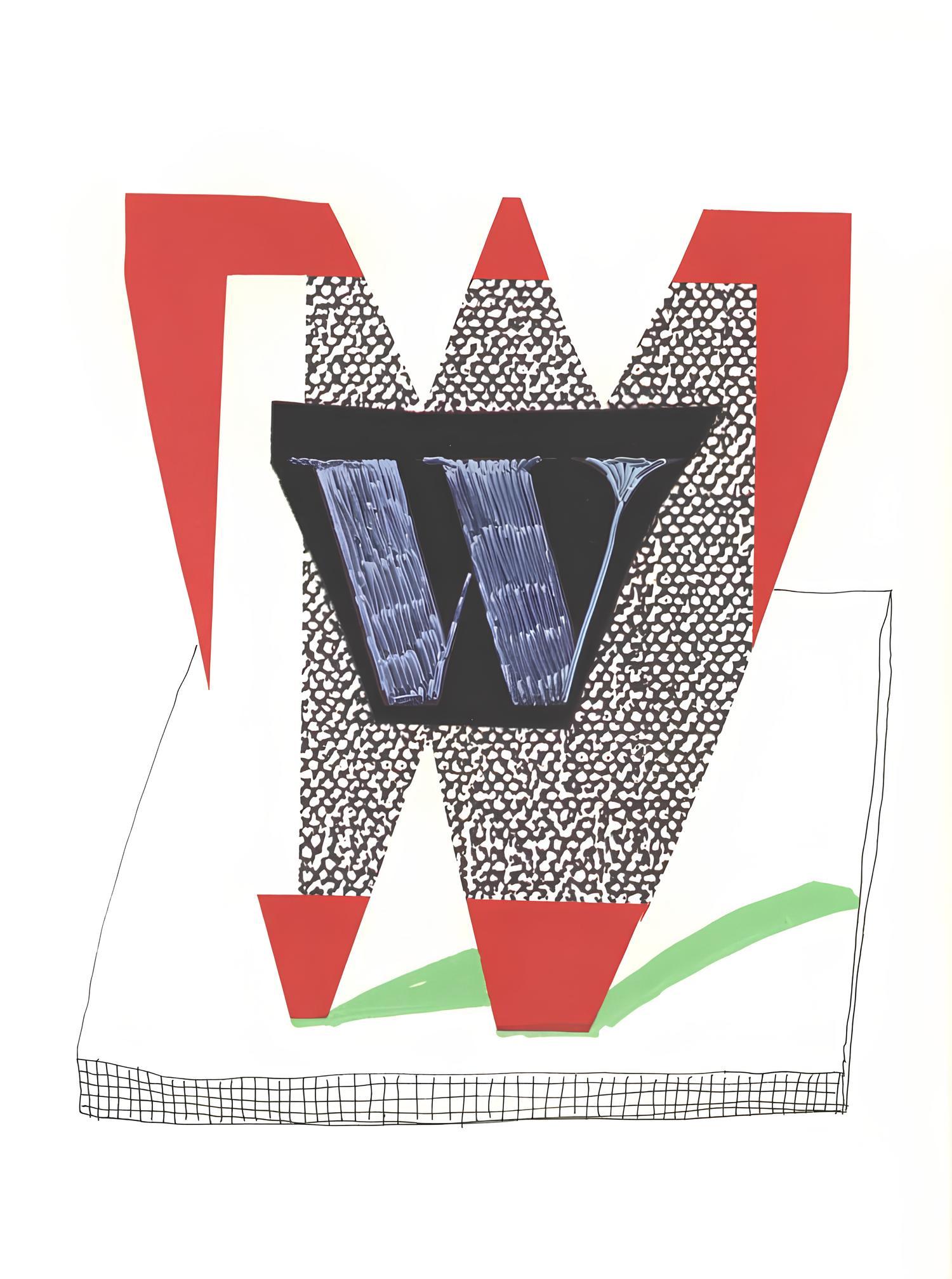 Lithographie en couleurs sur papier vélin Exhibition Fine Art Cartridge. Taille du papier : 12.75 x 9.75 pouces. Inscription : Non signé et non numéroté, tel que publié. Notes : Extrait du folio Hockney's Alphabet, Drawings by David Hockney, 1991.
