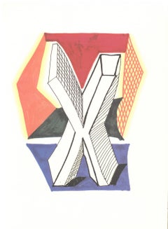 'X' From 'Hockney's Alphabet' By David Hockney