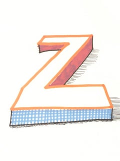 'Z' From 'Hockney's Alphabet' By David Hockney