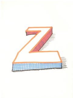 'Z' From 'Hockney's Alphabet' By David Hockney