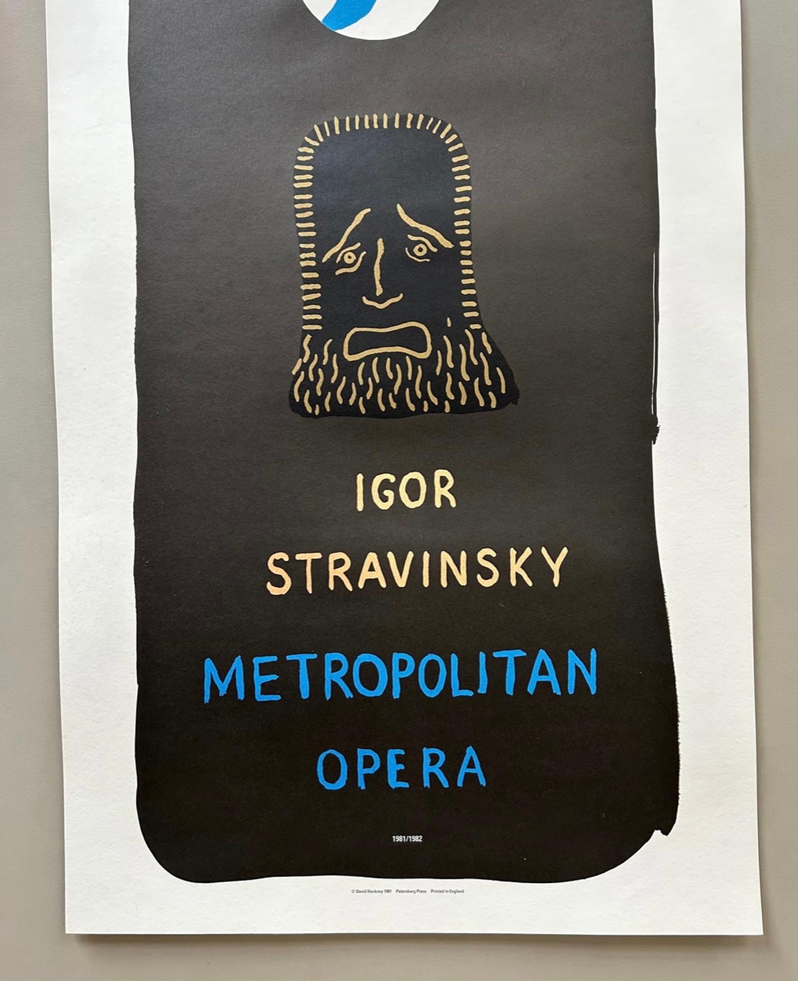 Mid-Century Modern David Hockney’s Metropolitan Opera Stravinsky Poster