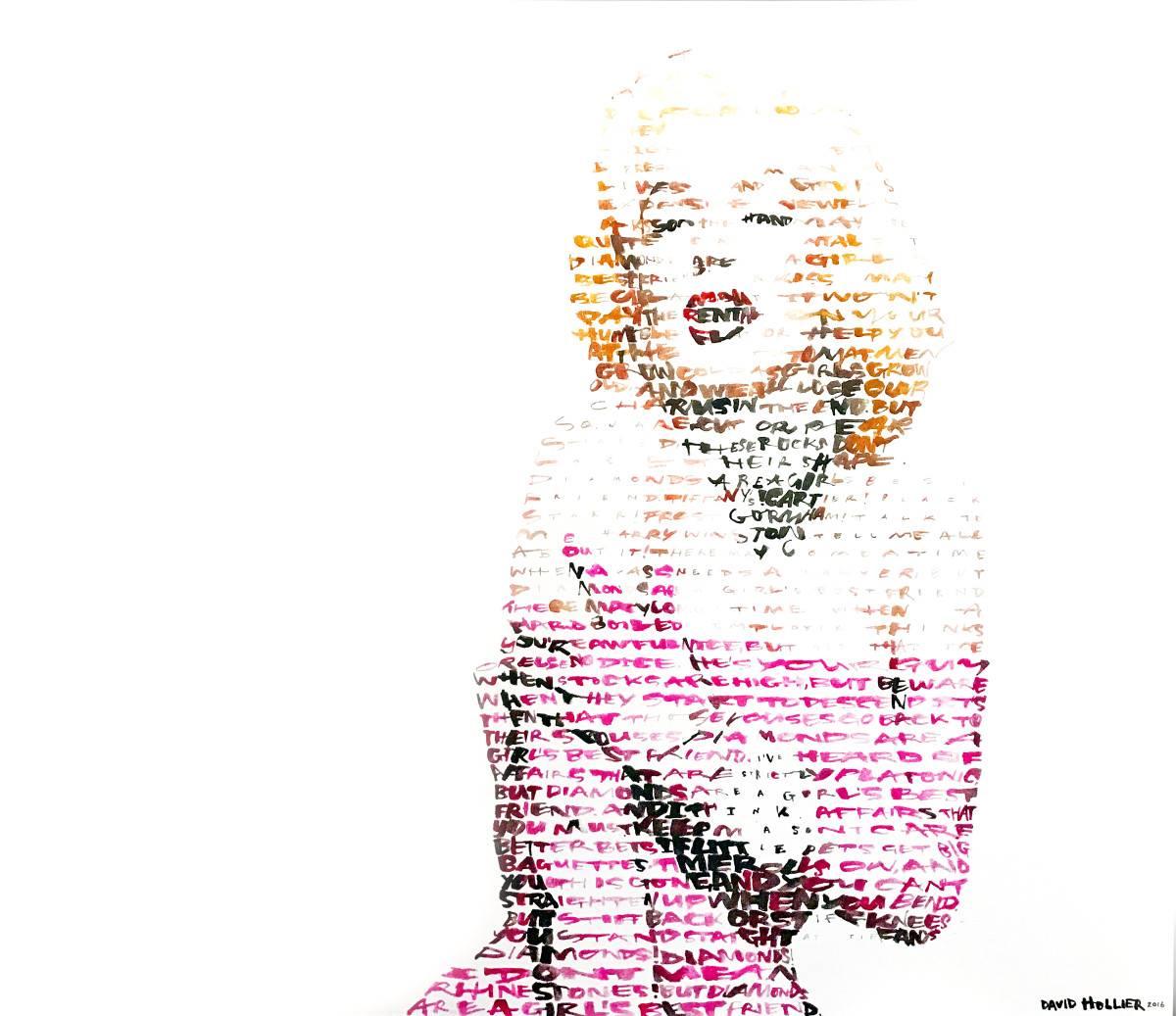 David Hollier Portrait Painting - Marilyn Monroe - Diamonds are a girls best friend