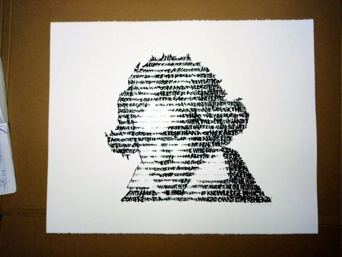 Serigrafia Beethoven di David Hollier in vendita 1