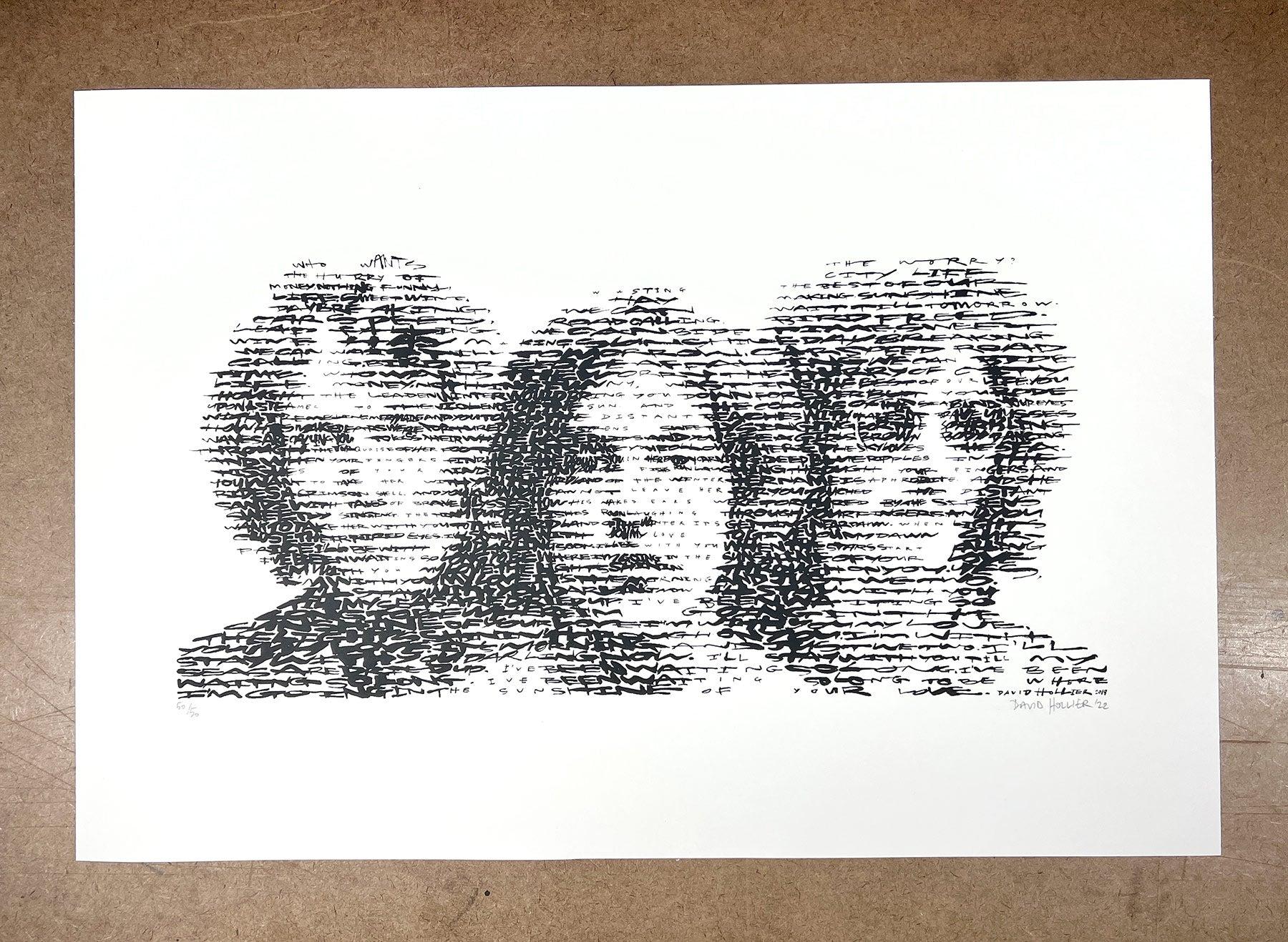 Cream Screen Print by David Hollier For Sale 2