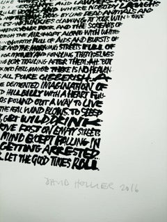 Hunter S Thompson Screen Print by David Hollier, 2019