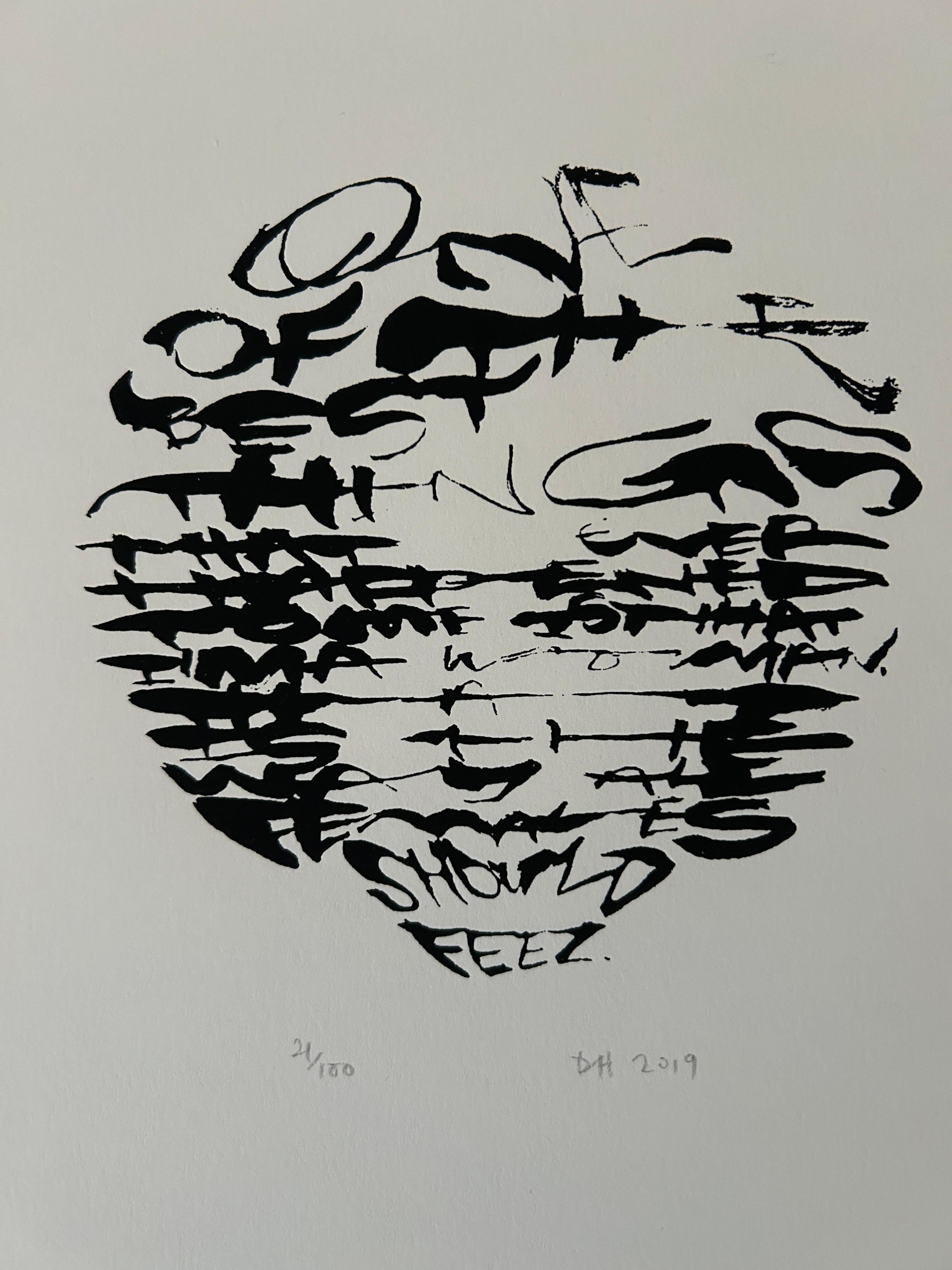 Text from: Marilyn Monroe

"One of the Best things that ever happened to me is that I’m a woman. That is the way all females should feel."

Limited run of 100 editions, hand printed and signed by the artist. 

On 100% cotton rag pH neutral, acid