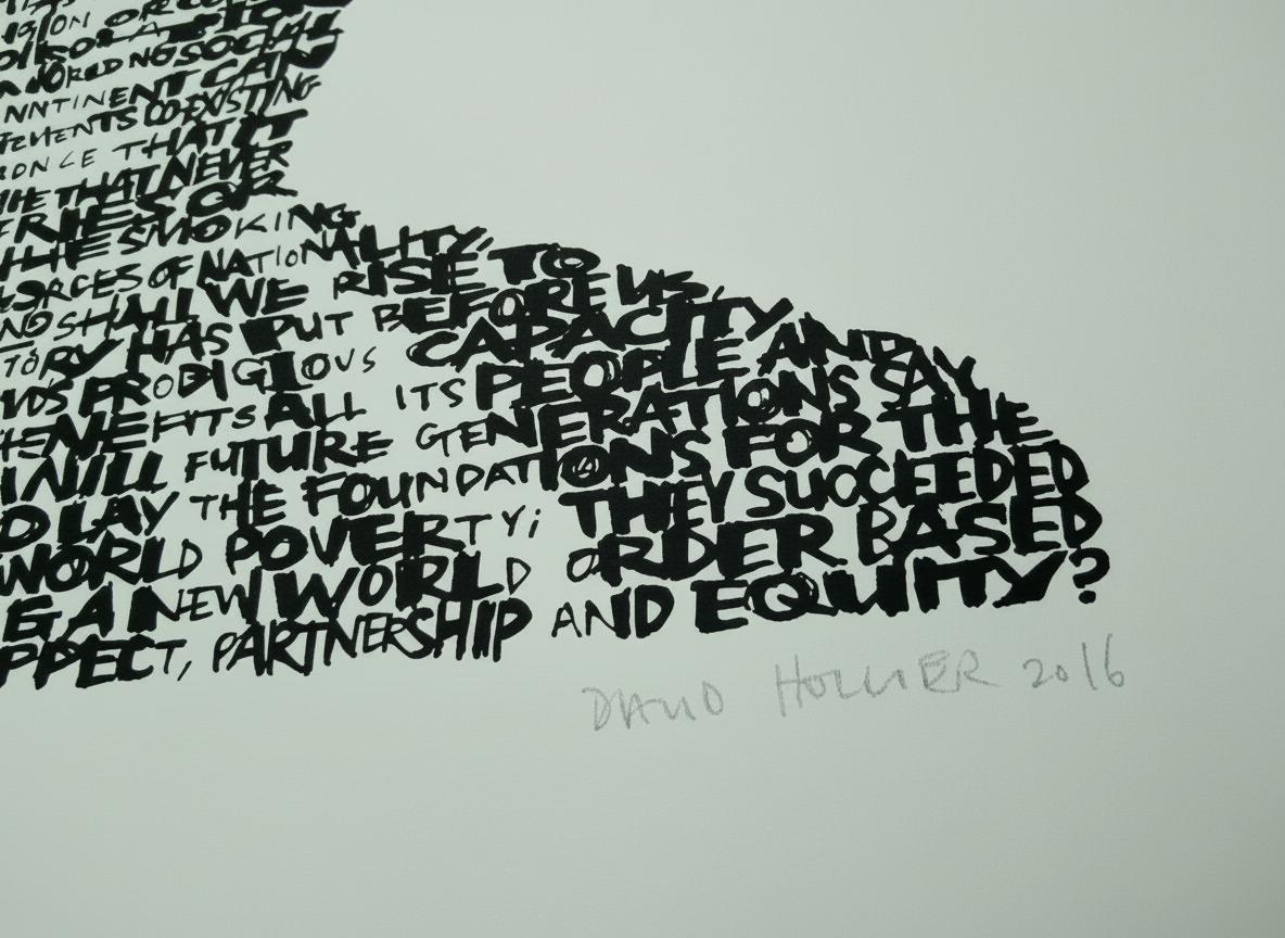 Nelson Mandela Screen Print by David Hollier For Sale 1