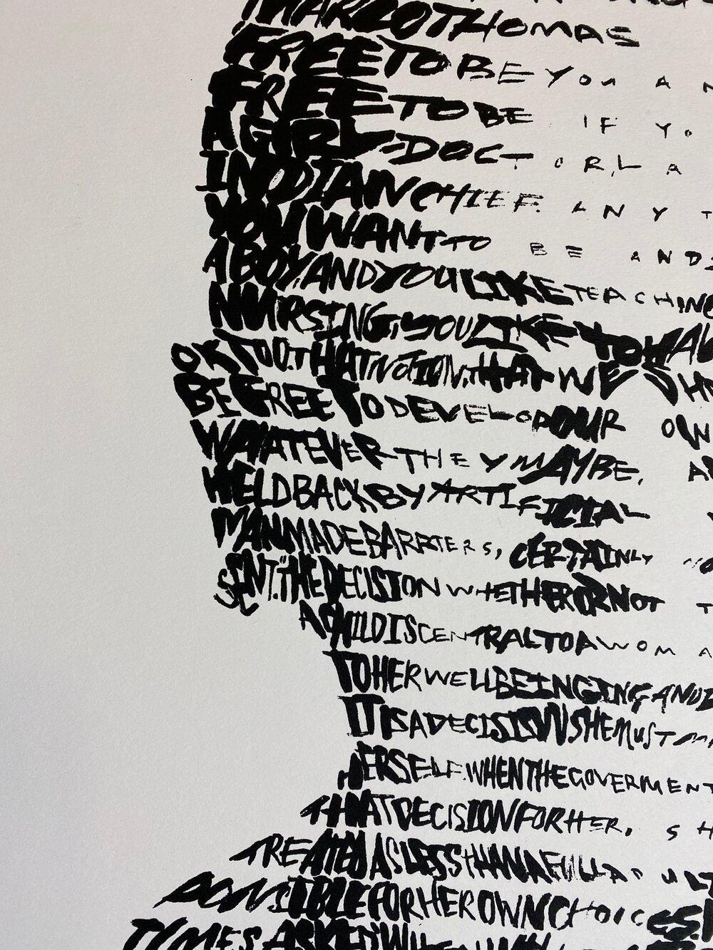 Sérigraphie de Ruth Bader Ginsburg par David Hollier en vente 1