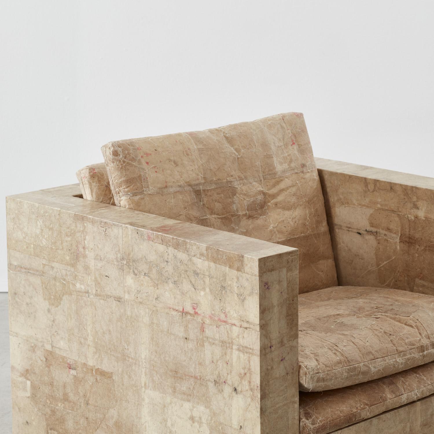David Horan Paper armchair for Béton Brut, UK, 2022 For Sale 7