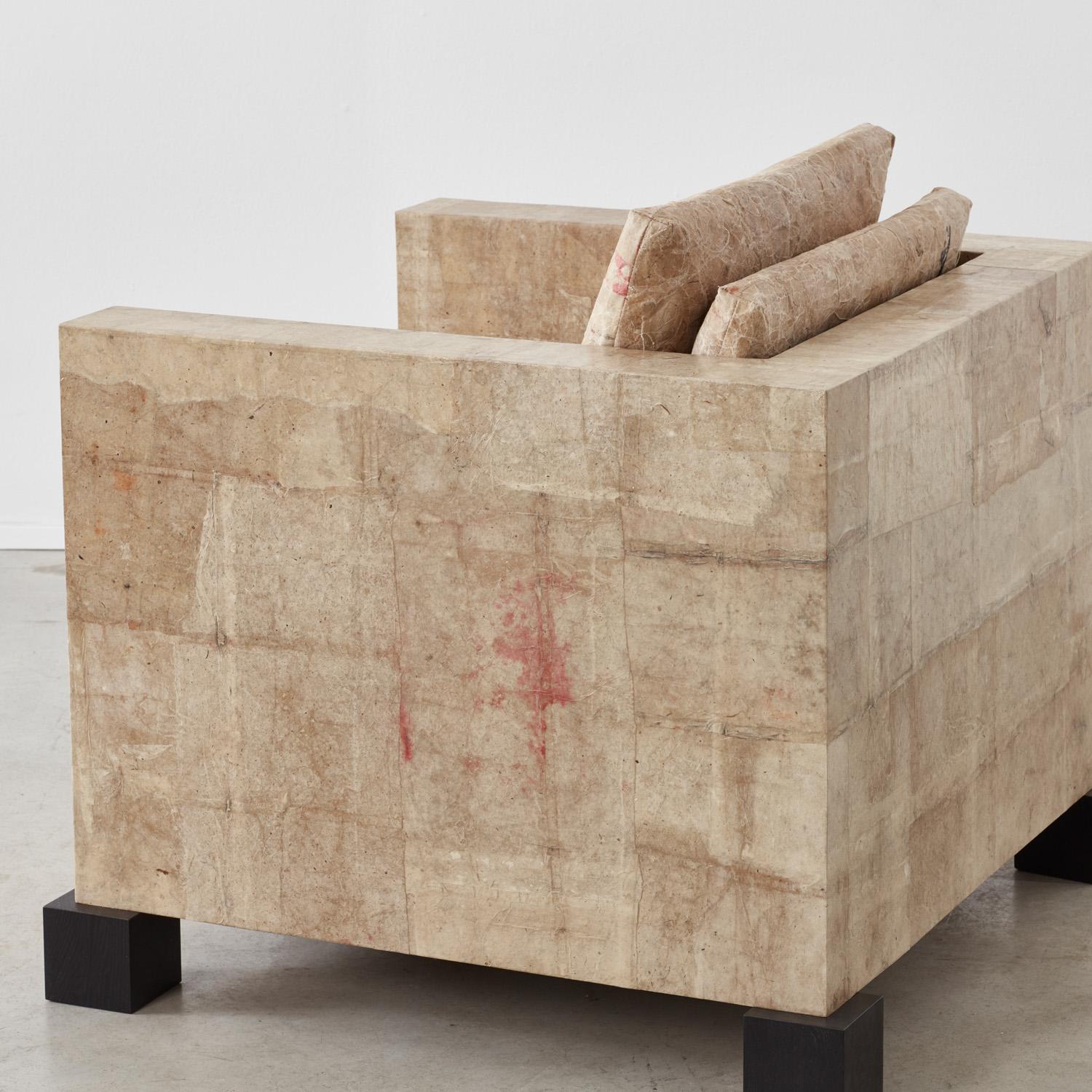 David Horan Paper armchair for Béton Brut, UK, 2022 For Sale 9