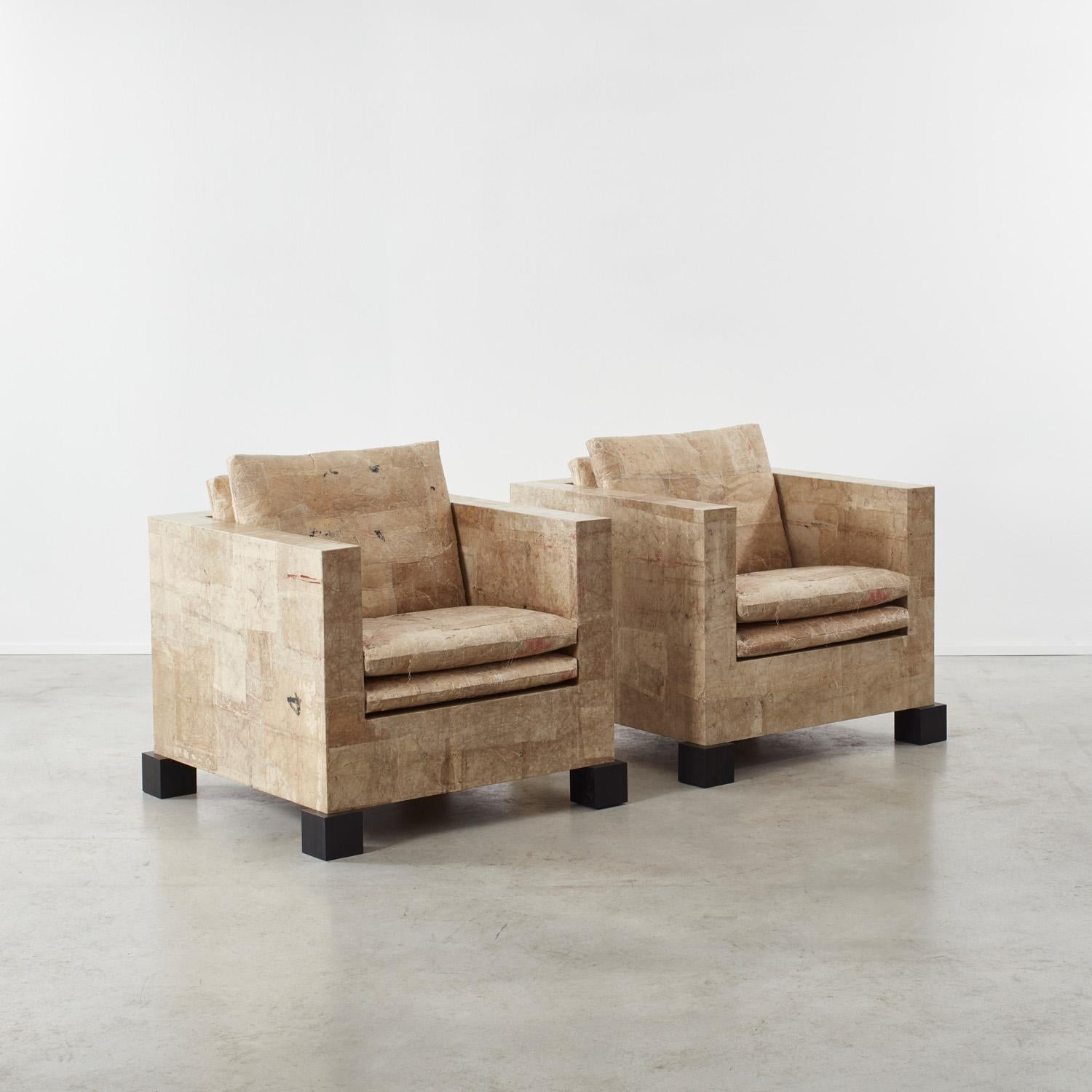 David Horan Paper armchair for Béton Brut, UK, 2022 For Sale 11