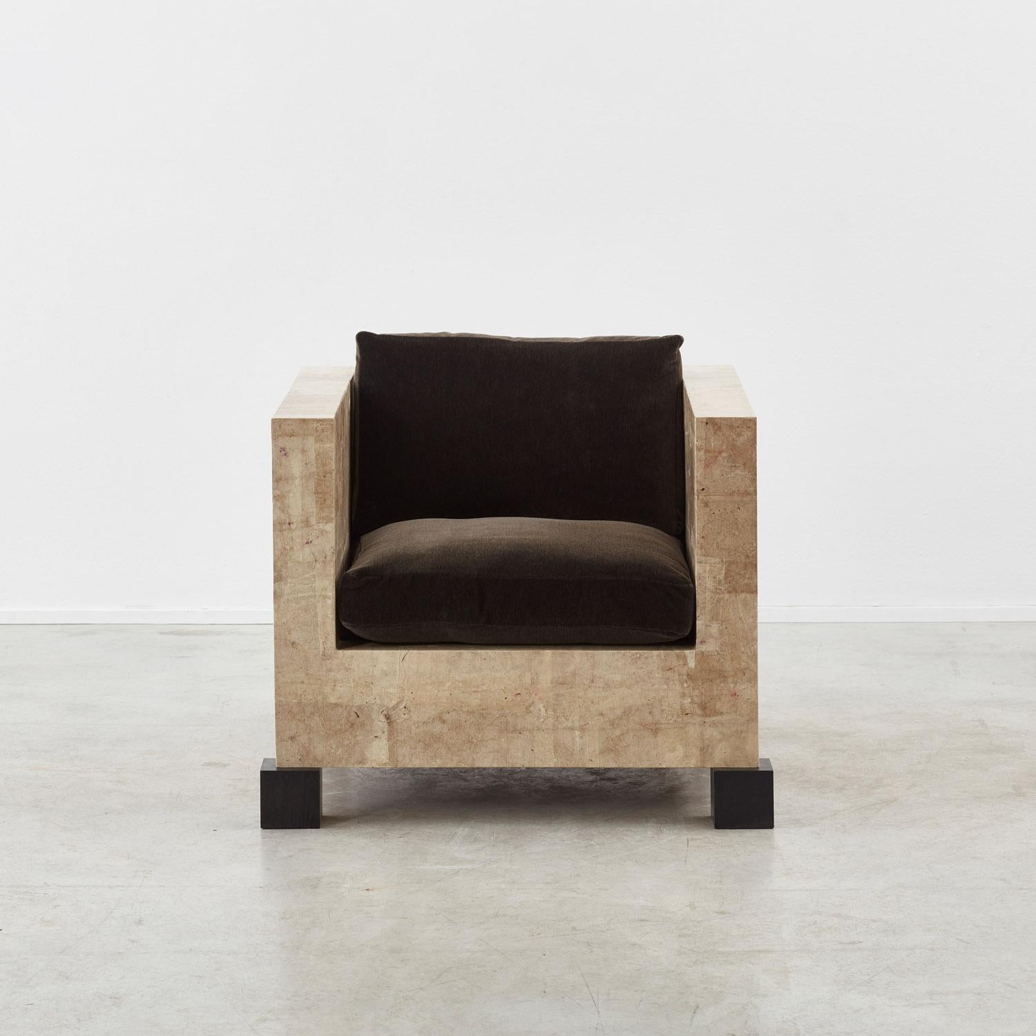 British David Horan Paper armchair for Béton Brut, Edition of 8 -  UK, 2022 For Sale