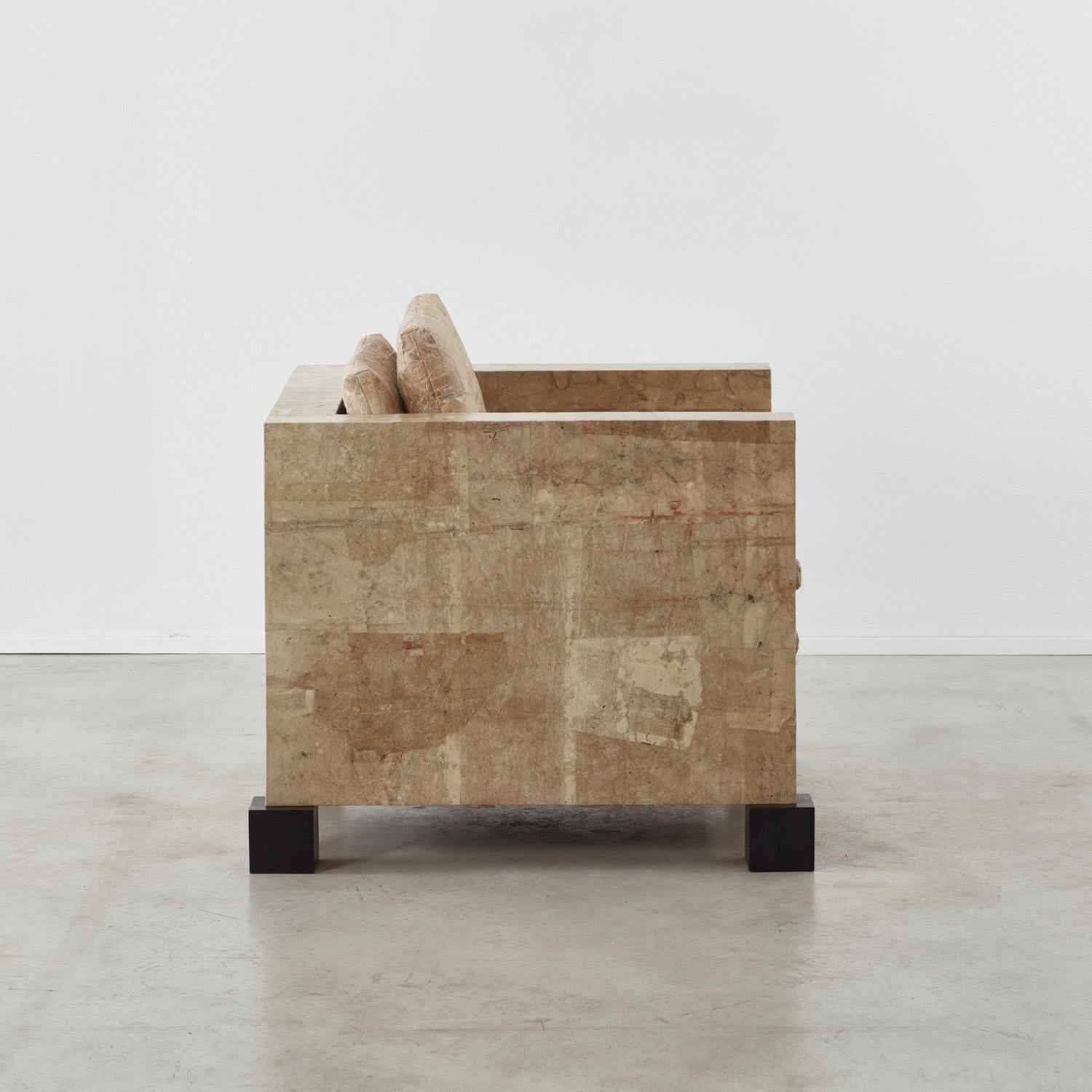David Horan Paper armchair for Béton Brut, UK, 2022 In Excellent Condition For Sale In London, GB