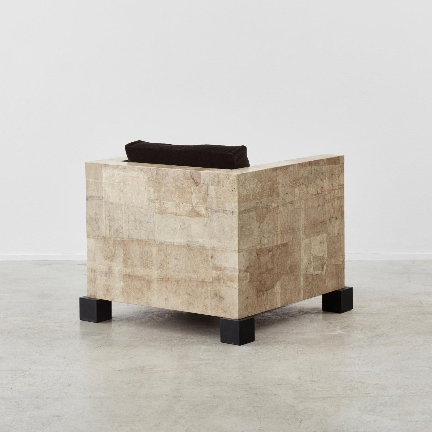 Contemporary David Horan Paper armchair for Béton Brut, Edition of 8 -  UK, 2022 For Sale