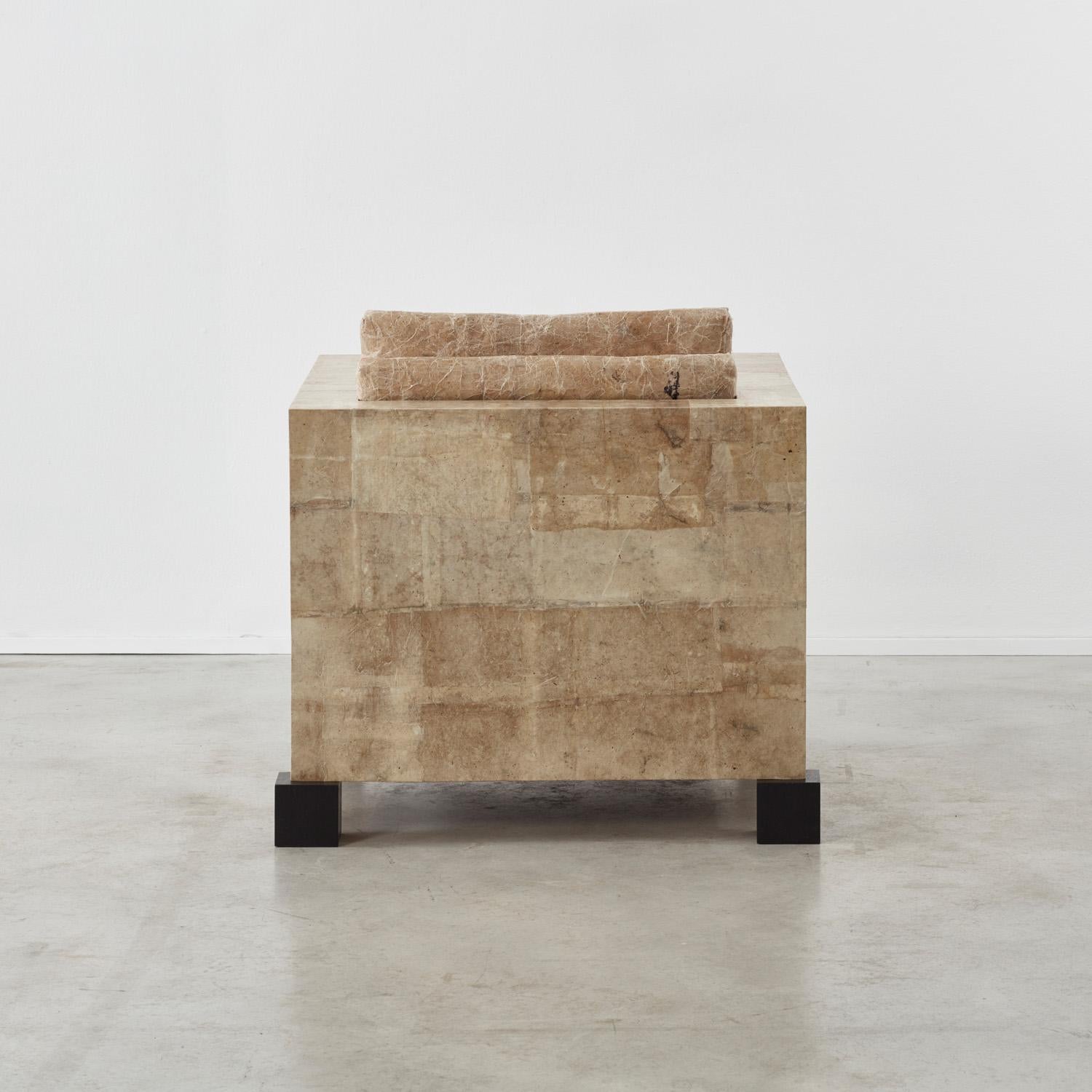 David Horan Paper armchair for Béton Brut, UK, 2022 For Sale 1
