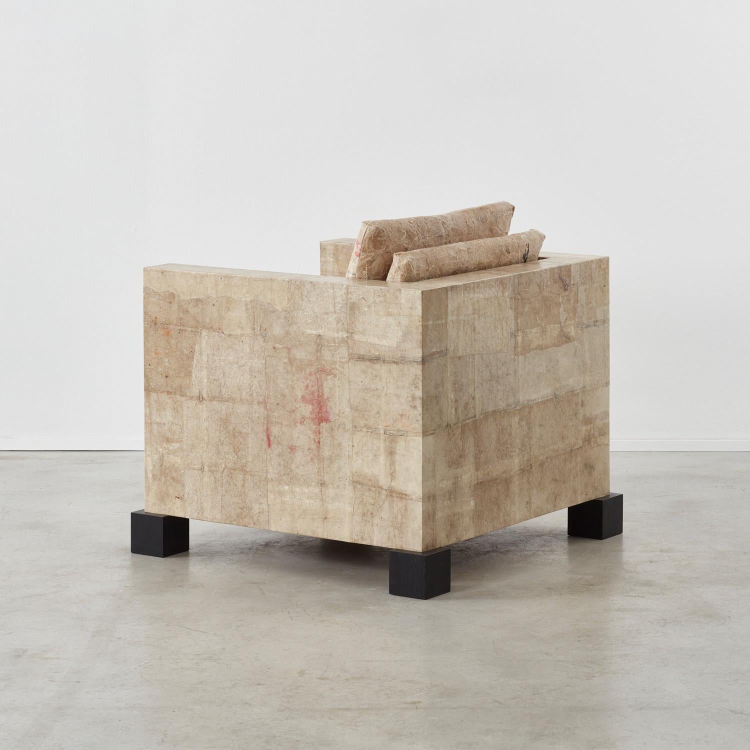 David Horan Paper armchair for Béton Brut, UK, 2022 For Sale 2