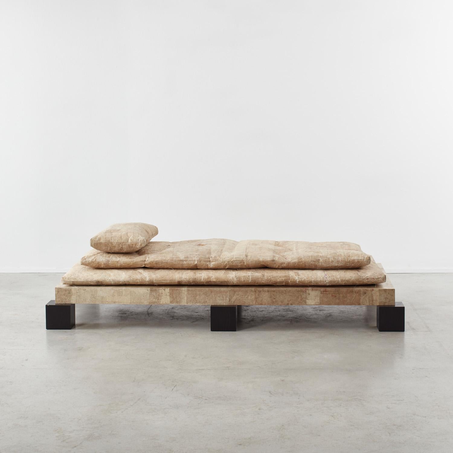 British David Horan Paper daybed for Béton Brut, UK, 2022 For Sale