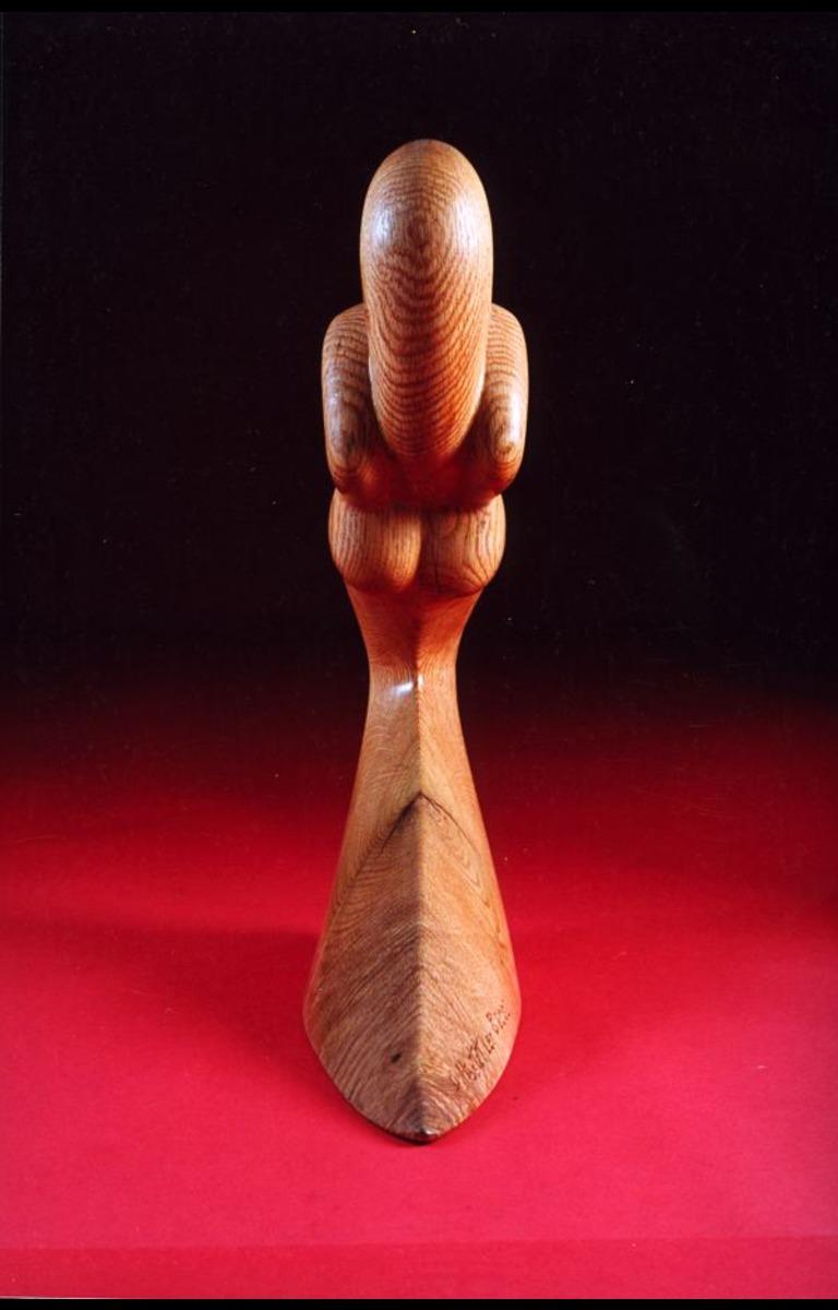 David Hostetler Jazz Singer Carved Pale Wood Sculpture Female Contemporary For Sale 2