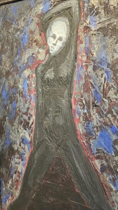 David Hostetler, Black, Female, White Face, Dancer, Mask