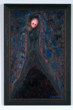 David Hostetler, Black, Female, White Face, Dancer, Mask