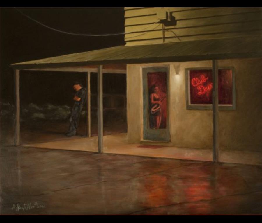 David Hostetler had his own jazz club attached to his art studio in Athens, OH. It was called Club Dave. His jazz club played almost every Friday in the winter season while he was in OH. He met Emily, a jazz horn player while she was a professor at