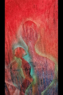 David Hostetler, Rojo, Rosa, Verde, Figuras femeninas, Estampados, Colores vivos