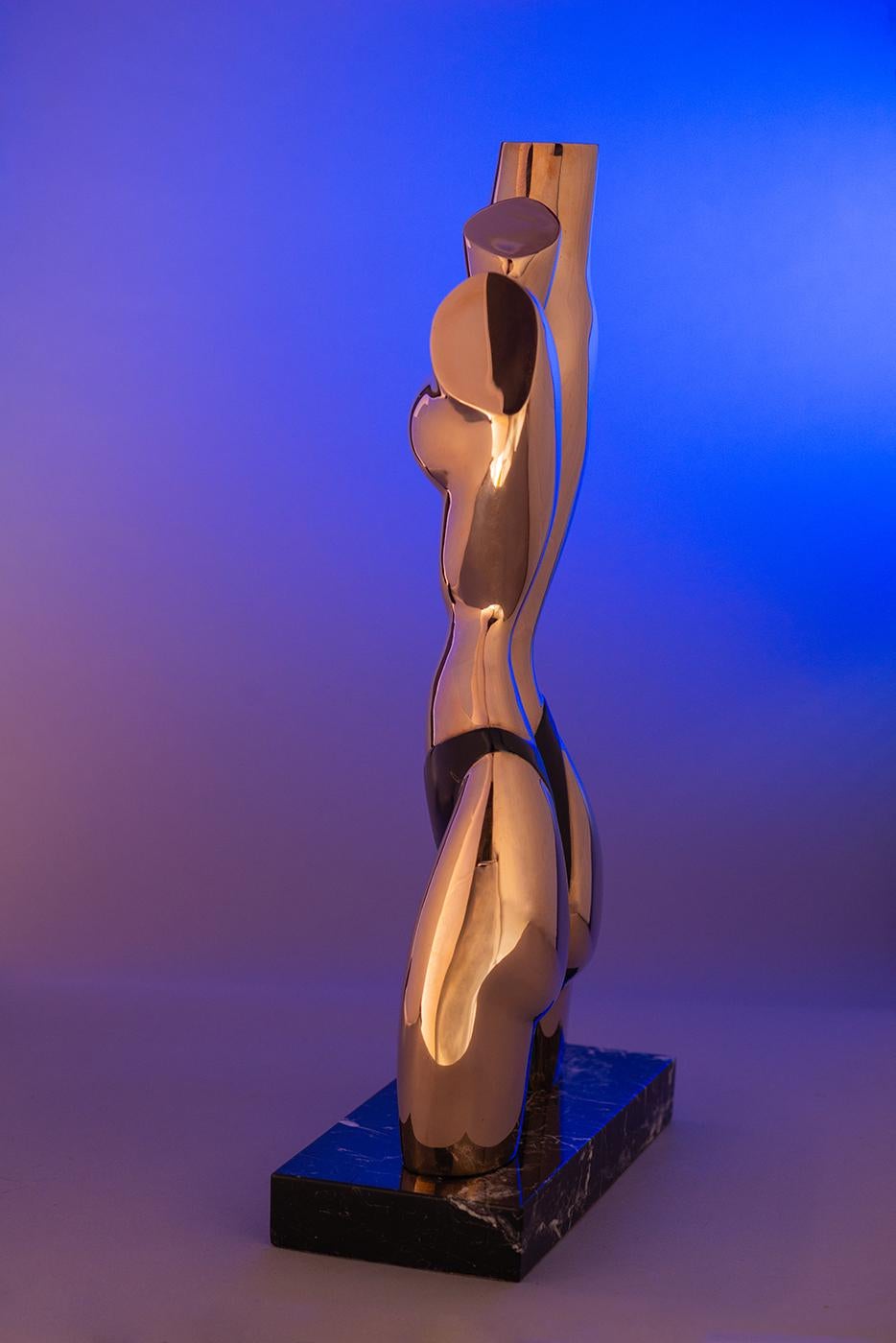 David Hostetler, Bañista, Oro, Brillante, Torso, Bikini, Mujer, Bronce pulido en venta 2