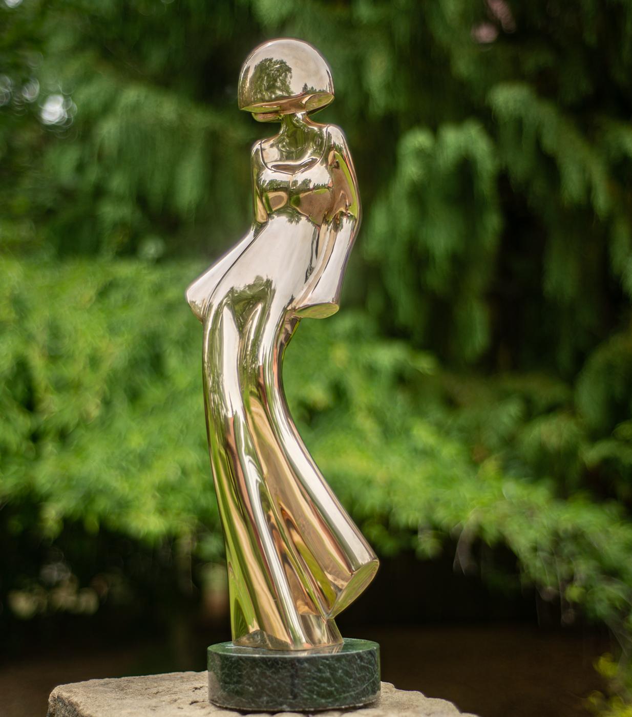 David Hostetler, Oro, Deco, Figura intera, Bronzo lucido, Danza, Donna in vendita 2