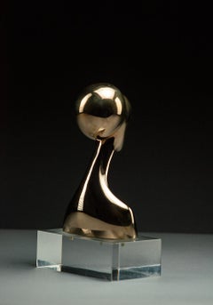 David Hostetler Bronzo lucido Forma femminile Busto femminile Oro lucido egiziano