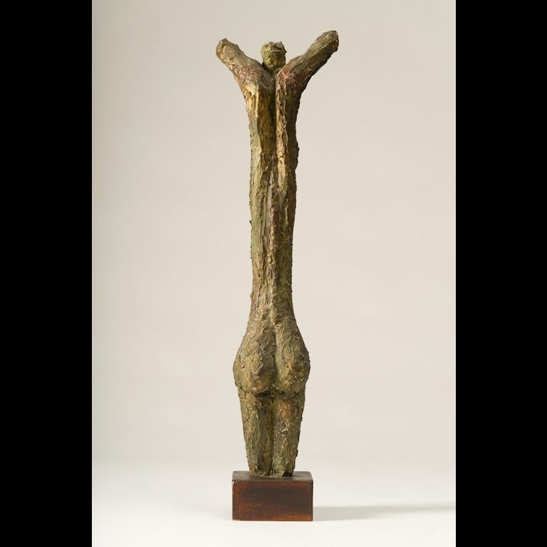 Figurative Skulptur „Torso“ aus Gold und Gips mit Rohoberfläche von David Hostetler aus der Mitte des Jahrhunderts im Angebot 1
