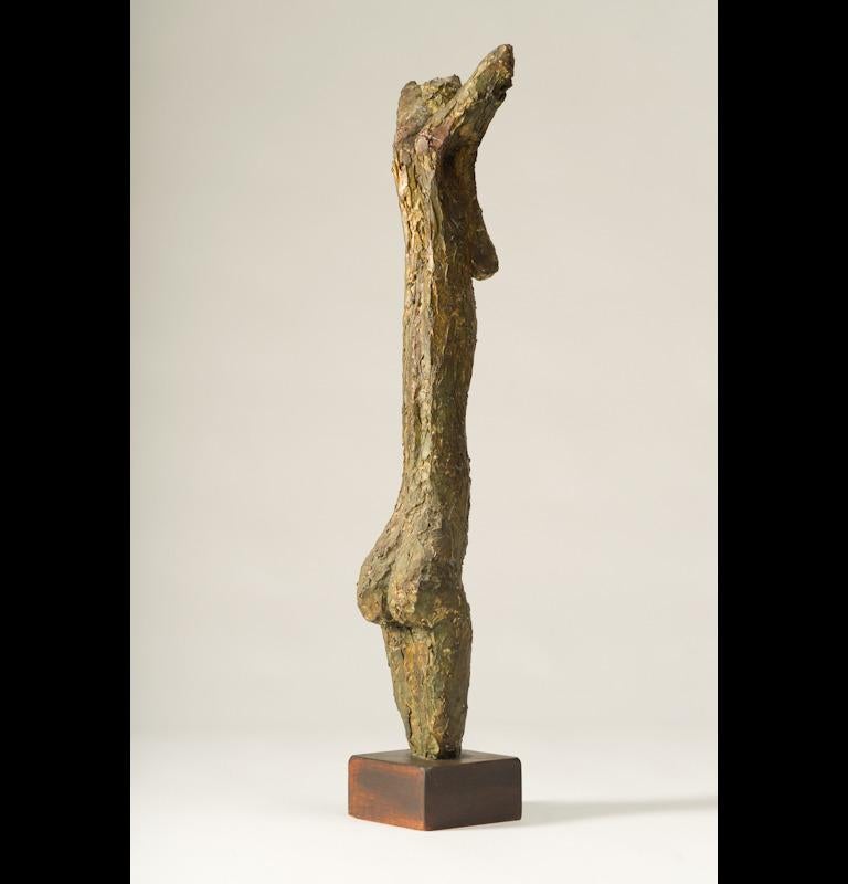 Figurative Skulptur „Torso“ aus Gold und Gips mit Rohoberfläche von David Hostetler aus der Mitte des Jahrhunderts im Angebot 4
