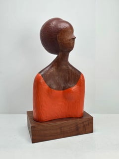 Escultura de David Hostetler: «Niña negra», tallada en nogal, 1972