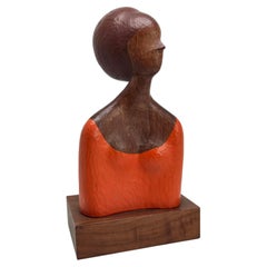 Escultura de David Hostetler: «Niña negra», tallada en nogal, 1972