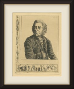 David Hume, Scottish Philosopher, Original Antique Engraving, 1894