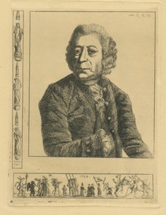 David Hume, Scottish Philosopher, Original Antique Engraving, 1894